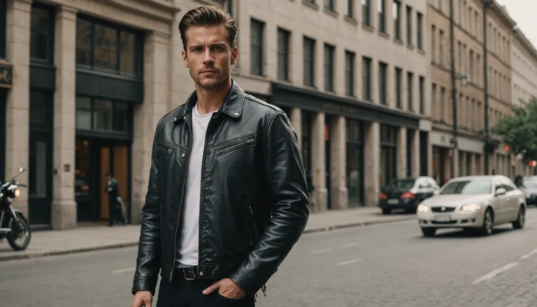blouson moto cuir vintage homme