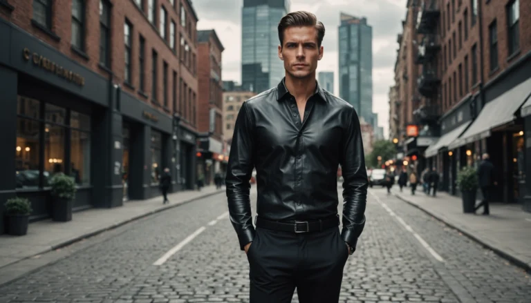chemise cuir pour homme