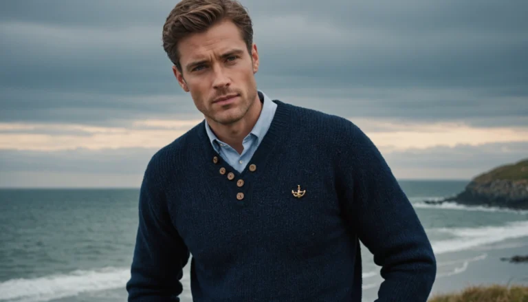 pull marin homme boutonné épaule