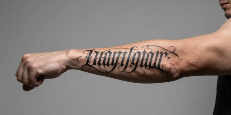 tatouage écriture bras homme